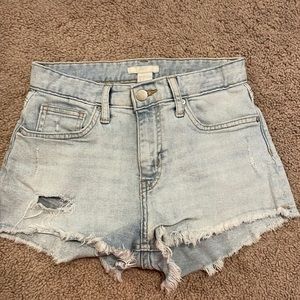 Light blue denim shorts size 2